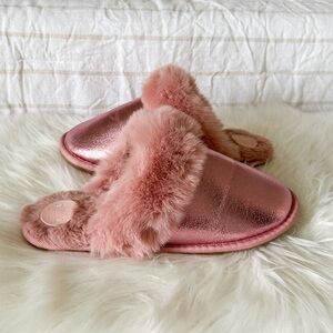 💛 ANTHROPOLOGIE 💛 Metallic Slippers Rose size Medium